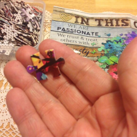 Inspirational Office Decor, Rustic Wood Background Puzzle - Picture 5 of 6